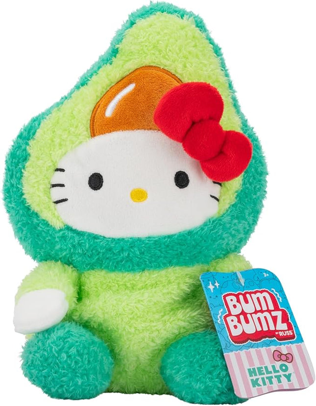 BumBumz 7.5-inch Hello Kitty FruitBumz Plush - Sanrio Hello Kitty Dressed as an Avocado Collectible Toy - from The Makers of Original Squishmallows
