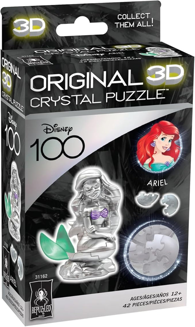 BePuzzled | Disney Platinum Ariel Original 3D Crystal Puzzle, Ages 12 and Up