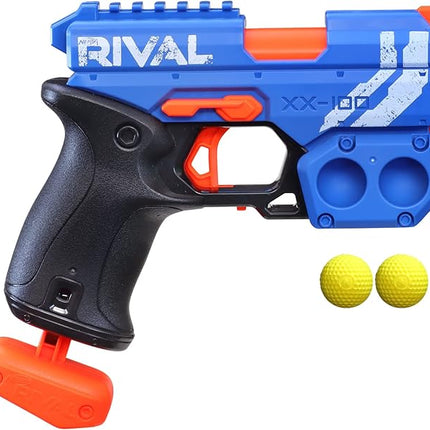 Nerf Rival Knockout XX-100 Blaster - Round Storage, 90 FPS Velocity, Breech Load - Includes 2 Official Rival Rounds - Team Blue