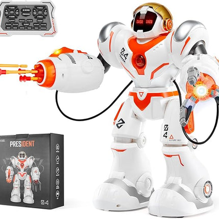 VEVOR RC Robot Toys for Kids, Battle Mode Programmable Remote Control Smart Robot with Bullets, Interactive Walking Dancing Robot for Age 3+ Year Old Boys Girls Birthday Gift Present