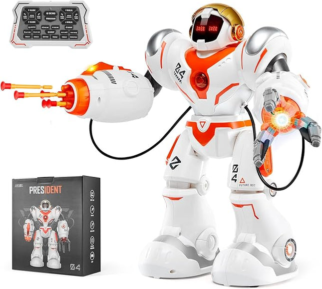 VEVOR RC Robot Toys for Kids, Battle Mode Programmable Remote Control Smart Robot with Bullets, Interactive Walking Dancing Robot for Age 3+ Year Old Boys Girls Birthday Gift Present