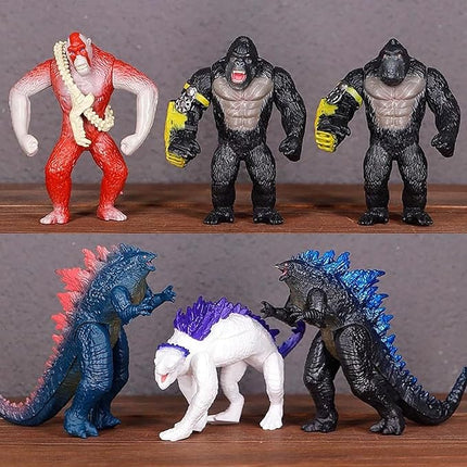 Set of 6pcs Action Figures King of The Monsters Dragon - Highly Detailed and Articulated 5" Tall Collectible Toys