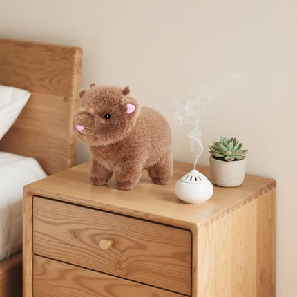 OUOZZZ Highland Cow Stuffed Animal - 9.4" Plush Toy Mini Baby Scottish Cow- Soft & Realistic, Travel-Friendly & Portable Gift for Girls, Boys, Toddlers & Kids
