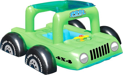 Swimline Inflatable Swimming Pool Float Ride-On Mattress Lounger Raft – Fun Poolside Relaxation for Crew, Buggy Car, Green, 41"