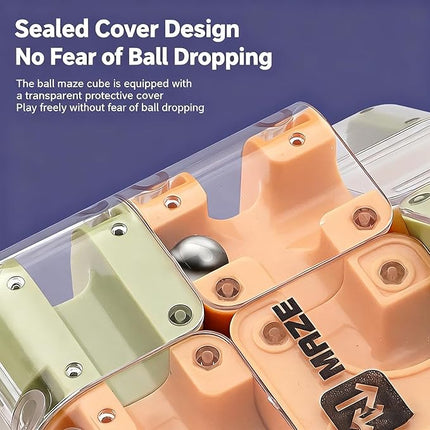 Large 3D Labyrinth Puzzle Maze Cub - an Engaging Brain Teaser Toy, high Difficulty,Suitable for Adults, Children,and Teenagers with Brain teasers,3D Maze Magic Cubes, Brain Training (Green)