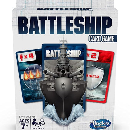 Hasbro Gaming Battleship Card Game for Kids, 2 Players Strategy Game Brown/a, Fun Summer Activities, Vacation Travel Essentials, Ages 7+