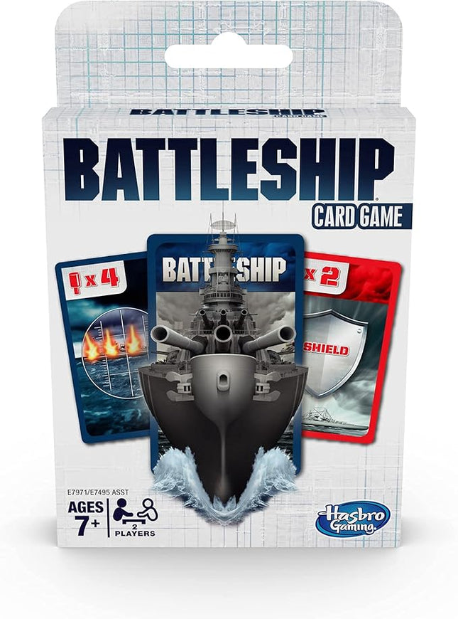 Hasbro Gaming Battleship Card Game for Kids, 2 Players Strategy Game Brown/a, Fun Summer Activities, Vacation Travel Essentials, Ages 7+