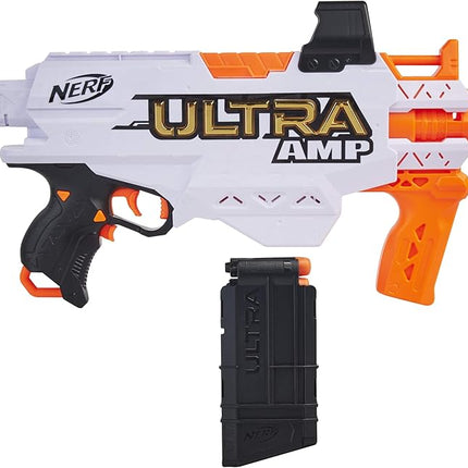 Nerf Ultra Amp Motorized Blaster, 6-Dart Clip, 6 Ultra Darts, Compatible Only Ultra Darts