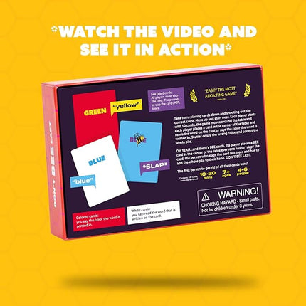 QUOKKA Board Games for Kids 8-12, Family Games for Kids and Adults - Don't Bee Last Party Pack Card Game Ages 6+ - Fast Paced 2-6 Players Easy to Learn - Perfect for Board Games for Family Night