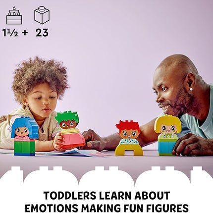 LEGO DUPLO My First Big Feelings & Emotions Interactive Toy, Colored Building Bricks and 4 Characters, Social and Emotional Play for Preschoolers, 1 Year Old and Up, 10415
