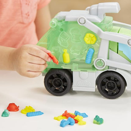 Play-Doh Wheelie Bin Truck, with Faux Garbage Modelling Clay and 3 Pots