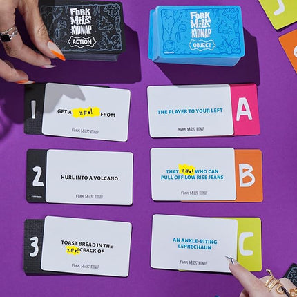 Hasbro Gaming Fork Milk Kidnap Game for Adults Only, an Adult Party Game of Questionable Choices, Ages 17+, for 3 to 10 Players, Hilarious NSFW Card Games