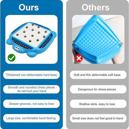 Upgraded Magnetic Chess Game Set,Magnet Board Games with 32 Magnetic Stones,Strategy Game,Family Game Party Game for Kids and Adults