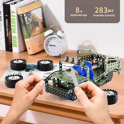 Building Toys Model Truck Set - STEM Building Projects Model Car Kit Toys for Kids Boys Ages 8-12 12-16, Assembly Science Model Car Kits Toys Gifts for Kids Girls Boys 8 9 10 11 12 Years Old and adult