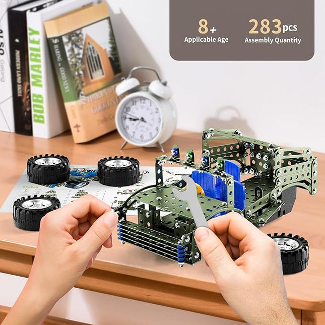 Building Toys Model Truck Set - STEM Building Projects Model Car Kit Toys for Kids Boys Ages 8-12 12-16, Assembly Science Model Car Kits Toys Gifts for Kids Girls Boys 8 9 10 11 12 Years Old and adult