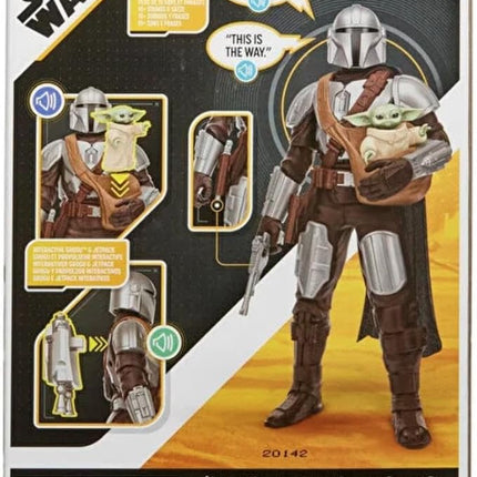 STAR WARS Galactic Action The Mandalorian & Grogu Interactive Electronic 12-Inch-Scale Action Figures, Toys for Kids Ages 4 and Up