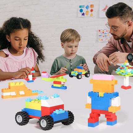 1500 Pieces Building Bricks, Classic Bulk Building Bricks Set Creative Building Toy Compatible with All Major Brands - 16 Shapes / 10 Colors