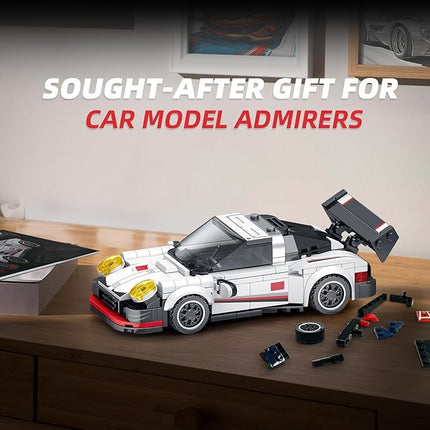 VGD Car Building Sets With Display Case, Classic Model Kits Speed Building Blocks Set, Cool Collectible Super Race Kit Birthday Gifts for Adults Sportscar Lovers Kids - 326PCS