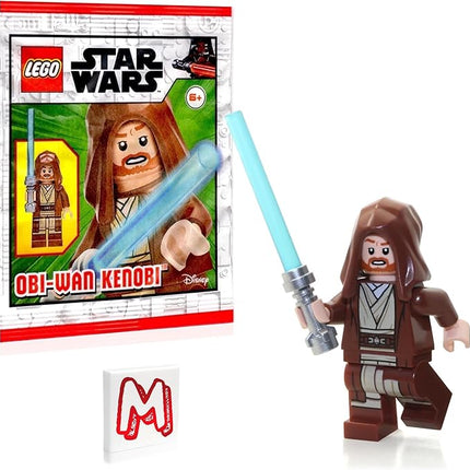 LEGO Star Wars Episode 2 Clone Wars Minifigure - OBI-Wan Kenobi (Brown Robe and Hood) with Lightsaber Limited Edition
