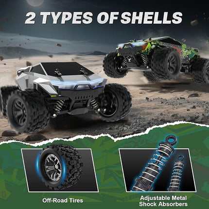 Fast RC Car Toys for Adults, 1:18 Scale RC Monster Truck Max 40 KPH High Speed 4WD Electric Vehicle with 2.4 GHz Remote, Kids Off-Road RC Cars, Birthday Gifts for 8+ Year Old Boys