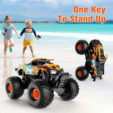 Remote Control Car Monster Truck Toys,4WD Waterproof Off-Road RC Cars for All terrian,1:16 Amphibious Hobby Pick-up Truck Toy Vehicle Gifts for Boys Girls Presents Age 8 9 10 11 12+