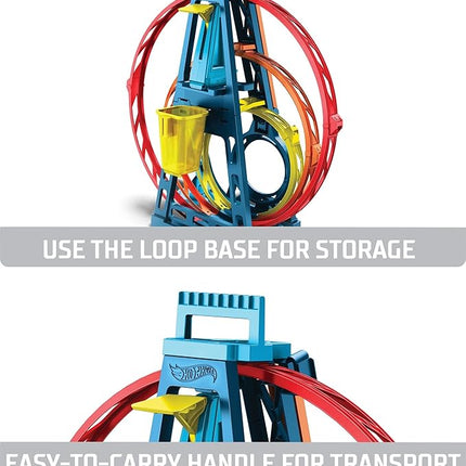 Hot Wheels Track Builder Triple Loop Stunt Loops Hot Wheels 1:64 scale Vehicles