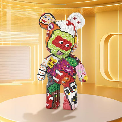 DAHONPA Graffiti Bear Micro Building Blocks Set (6950 Pieces), Gift for Adults and Kids