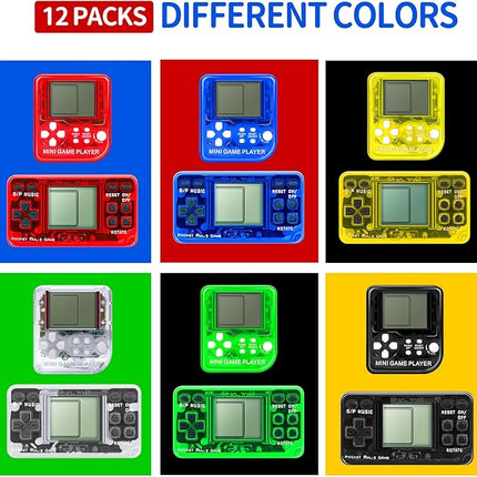 12Pcs Video Game Party Favors for Kids, Mini Game Keychain Arcade Party Favors Birthday Supplies Classroom Prizes for Boys and Girls