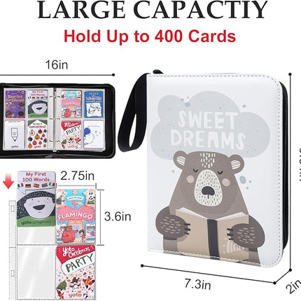 Yoto Card Holder for Yoto Player Cards,480 Pockets Large Capacity Card Binder,Portable Waterproof Card Storage Bag with Removable Sleeves for Yoto Story Mini Player Cards