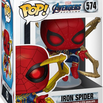 Funko Pop! Marvel Avengers Endgame 2-Pack Bundle – Captain America with Broken Shield & Mjolnir and Iron Spider with Nano Gauntlet