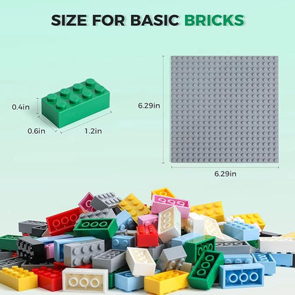 2x4 Bricks 500 Piece Classic Building Bricks and 1 Gray Baseplate, 2x4 Bricks Bulk Creative Building Toys, Blocks Bulk for Kids Ages 6+, 8 Colors