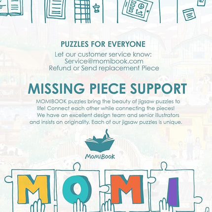 MOMIBOOK Puzzles for Adults 1000 Pieces Jigsaw Puzzles of Chengdu Panda Guide, Painting Image Chinese Difficult Challenging Hard Impossible Puzzle Unique Funny Party Christmas Birthday Gifts