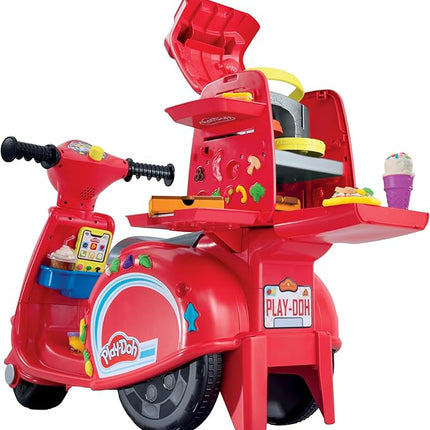 Play-Doh Pizza Delivery Scooter Playset, Large Ride-On Play Food Preschool Toys, Toy Pizza Set for Kids, Arts & Crafts for Boys & Girls, Ages 3+