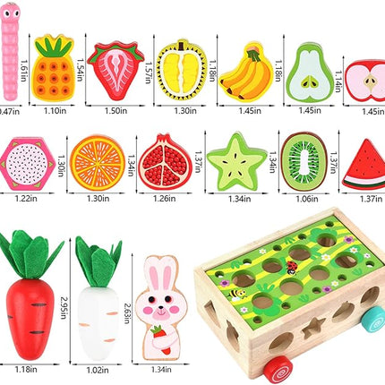 Toddlers Montessori Wooden Educational Toys for Baby Boys Girls Age 1 2 3 Year Old, Shape Sorting Toys 1st One First Birthday Girl Gifts for Kids 1-3, Wood Preschool Learning Fine Motor Skills Game