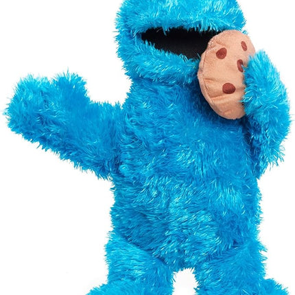 Just Play Sesame Street 13.5-inch Nom Nom Cookie Monster Plush with Sounds and Motion, Blue, Kids Toys for Ages