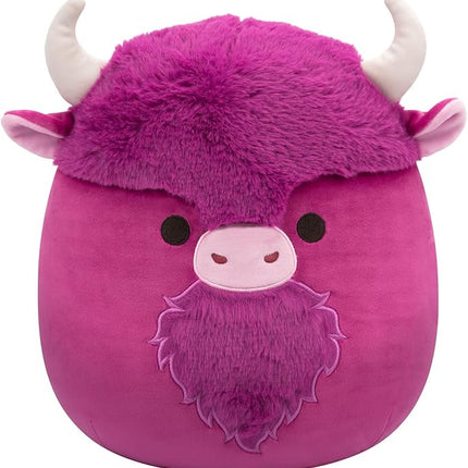 Squishmallows Original 12-Inch Dave Plum Bison - Official Jazwares Plush (Medium-Sized)