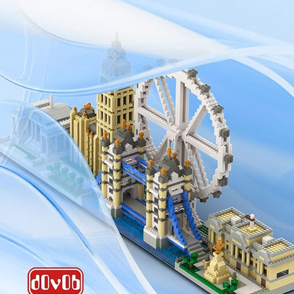dOvOb Architecture London Skyline Collection Micro Mini Blocks Set Model Kit and Gift for Kids and Adults (3076 Pieces)
