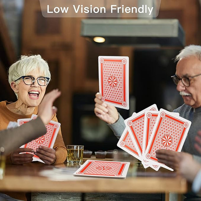 SeptCity Jumbo Playing Cards, 9.5 X 6.7 Inches Super Big Giant Game Theme Party Favors (1 Pack) (6 Times)