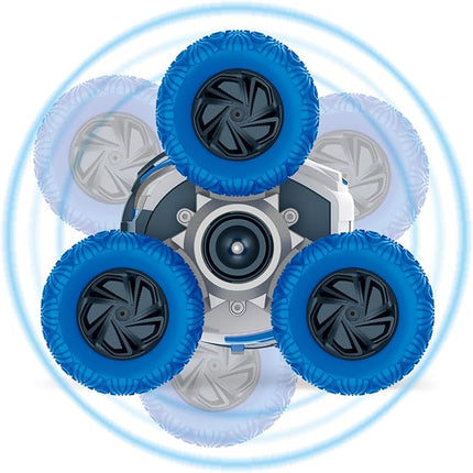 Threeking Amphipious RC Stunt Car Remote Control Cars 360 Degree Flips Rotating Indoor Outdoor Toys Gifts Presents for 6 7 8 9 10 11 12 Year Old Kids Boys Girls