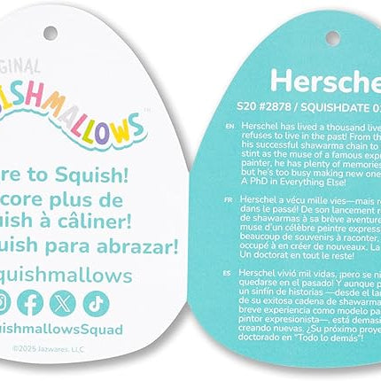 Squishmallows Original 20in Herschel The Black and Grey Senior Dog – Official Jazwares Plush (Jumbo)