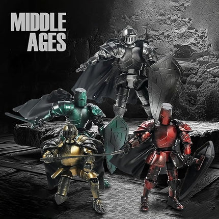 T13 Action Figure,Medieval Knight Action Figures,Dummy Lucky 13,3D Printed Robot Action Figure (Assembly Required)(Green)