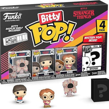 Funko Pop Bitty: Stranger Things - Demogorgon, Will, Barb, and Mystery Chase Figure - (Style May Vary) and A Surprise Mystery Mini Figure - 0.9 Inch (2.2 Cm) Collectable - Gift Idea