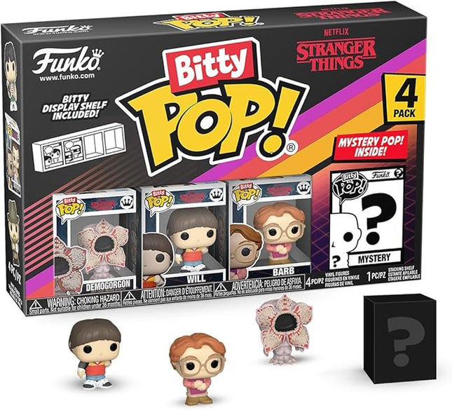 Funko Pop Bitty: Stranger Things - Demogorgon, Will, Barb, and Mystery Chase Figure - (Style May Vary) and A Surprise Mystery Mini Figure - 0.9 Inch (2.2 Cm) Collectable - Gift Idea