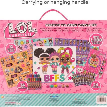 LOL Surprise Creative Coloring Canvas Painting and Activity Set for Kids, 1000+ pcs