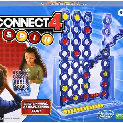 Hasbro Gaming Connect 4 Spin Game, Features Spinning Connect 4 Grid, 2 Player Board Games for Family and Kids, Strategy Board Games, Ages 8 and Up