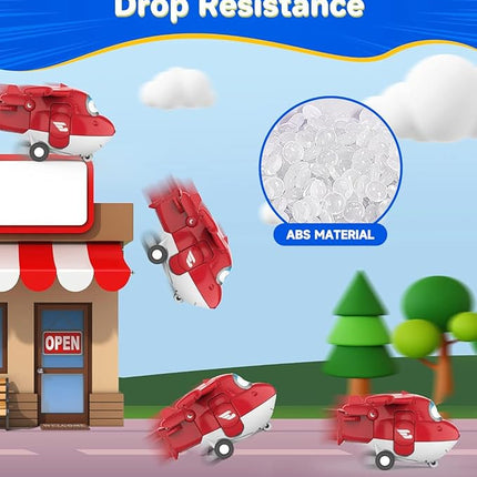 Super Wings Toys, Transformable Toys 2 Inch, Airplane Toy for Kids 3-5 Years Old, 15 Packs Transforming Jet Playset, Real Mobile Wheels, Birthday Party Supplies for Preschool Boys and Girls