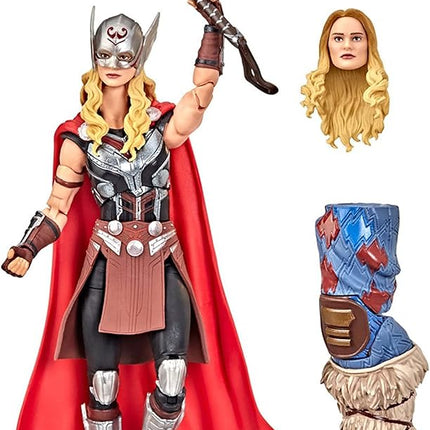 Marvel Legends Series Thor: Love and Thunder Mighty Thor Action Figure 6-inch Collectible Toy, 4 Accessories, 1 Build-A-Figure Part