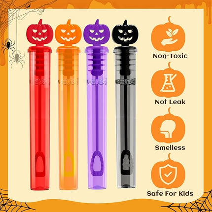 Letapapa 80 PCS Bubble Wands, Halloween Party Favors for Kids, Halloween Kids Goodie Bag Stuffers, Great Halloween Treats Toys, Girls Boys Classroom Prizes (4 Colors)