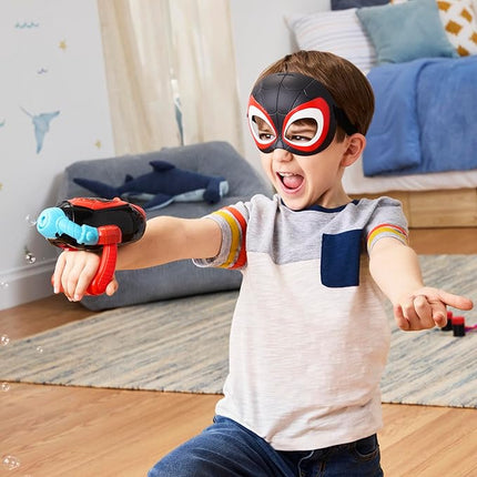 Spidey and his Amazing Friends Marvel Water-Webs Miles “Spin” Morales Electronic Bubble Slinger Role Play Set with Mask, Super Hero Toys for Kids, Ages 3+ (Amazon Exclusive)