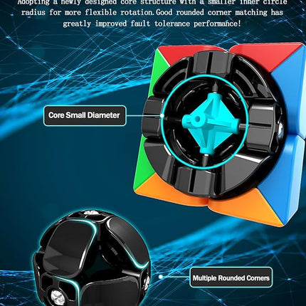 CFMOUR Speed Cube 2x2 3x3 Set - Moyu Meilong 2C+3C Stickerless Magic Cubes Bundle | Fast, Smooth and Durable Puzzle Cube Brain Toy Games for Kids&Adults